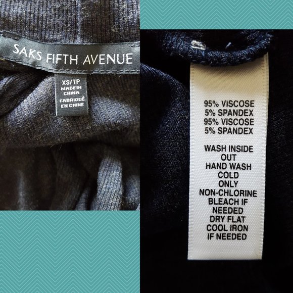 Saks Fifth Avenue Navy Knit Sleeveless Turtleneck Tunic Sweater - Picture 5 of 5